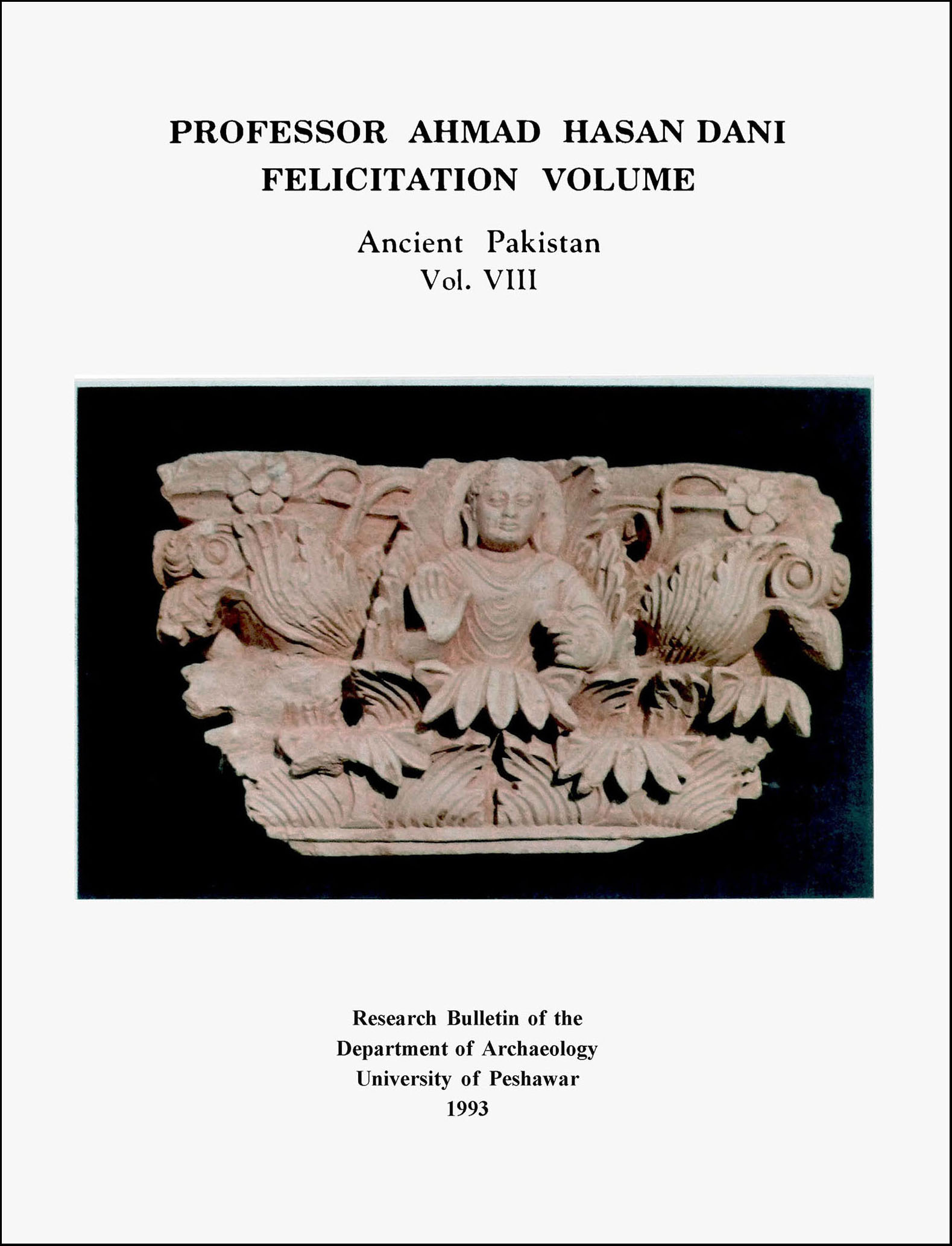 					View Vol. 8 (1993): Ancient Pakistan
				