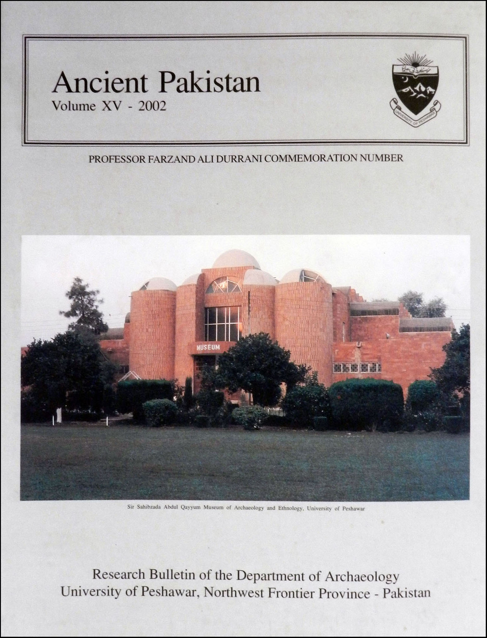 					View Vol. 15 (2002): Ancient Pakistan
				