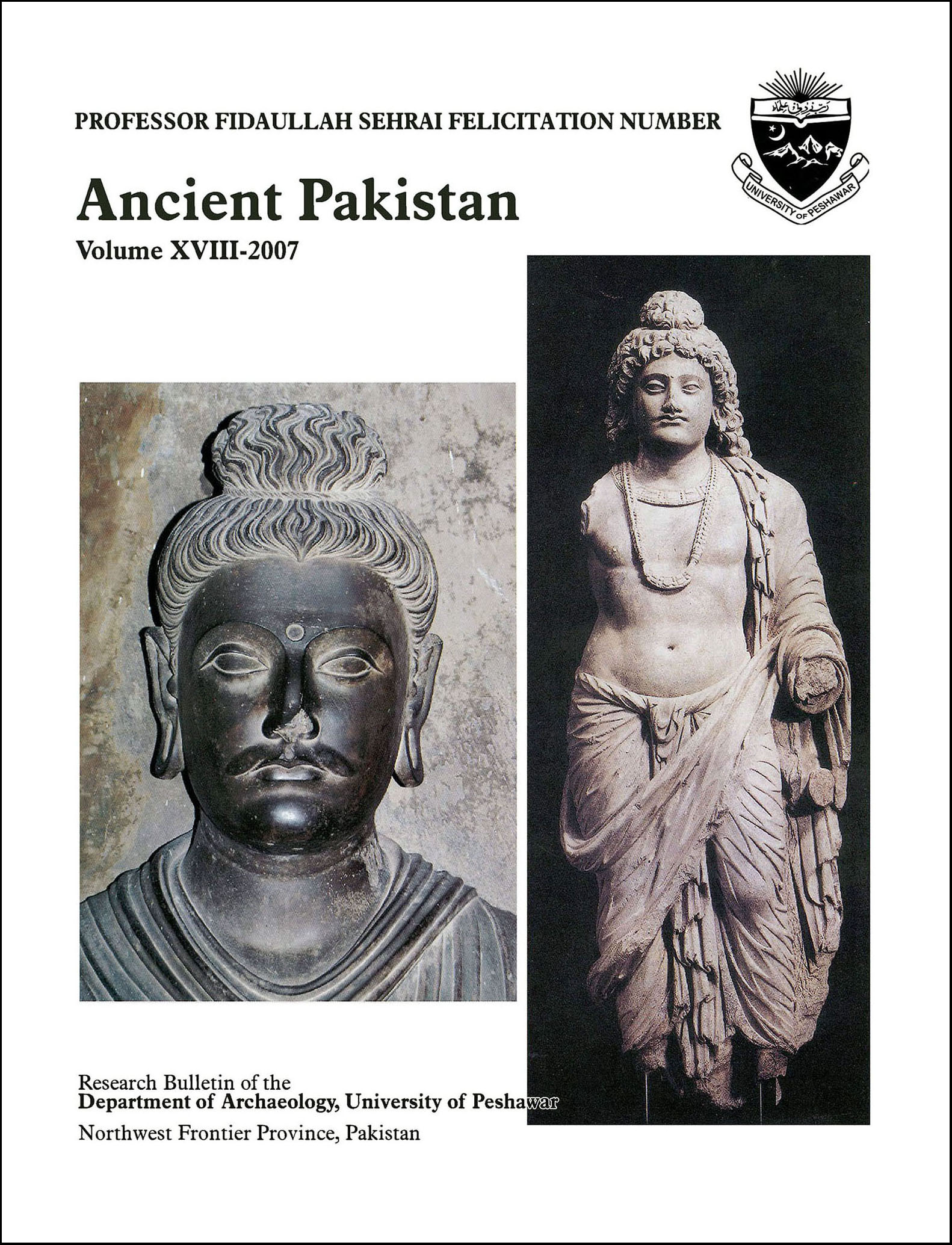 					View Vol. 18 (2007): Ancient Pakistan
				