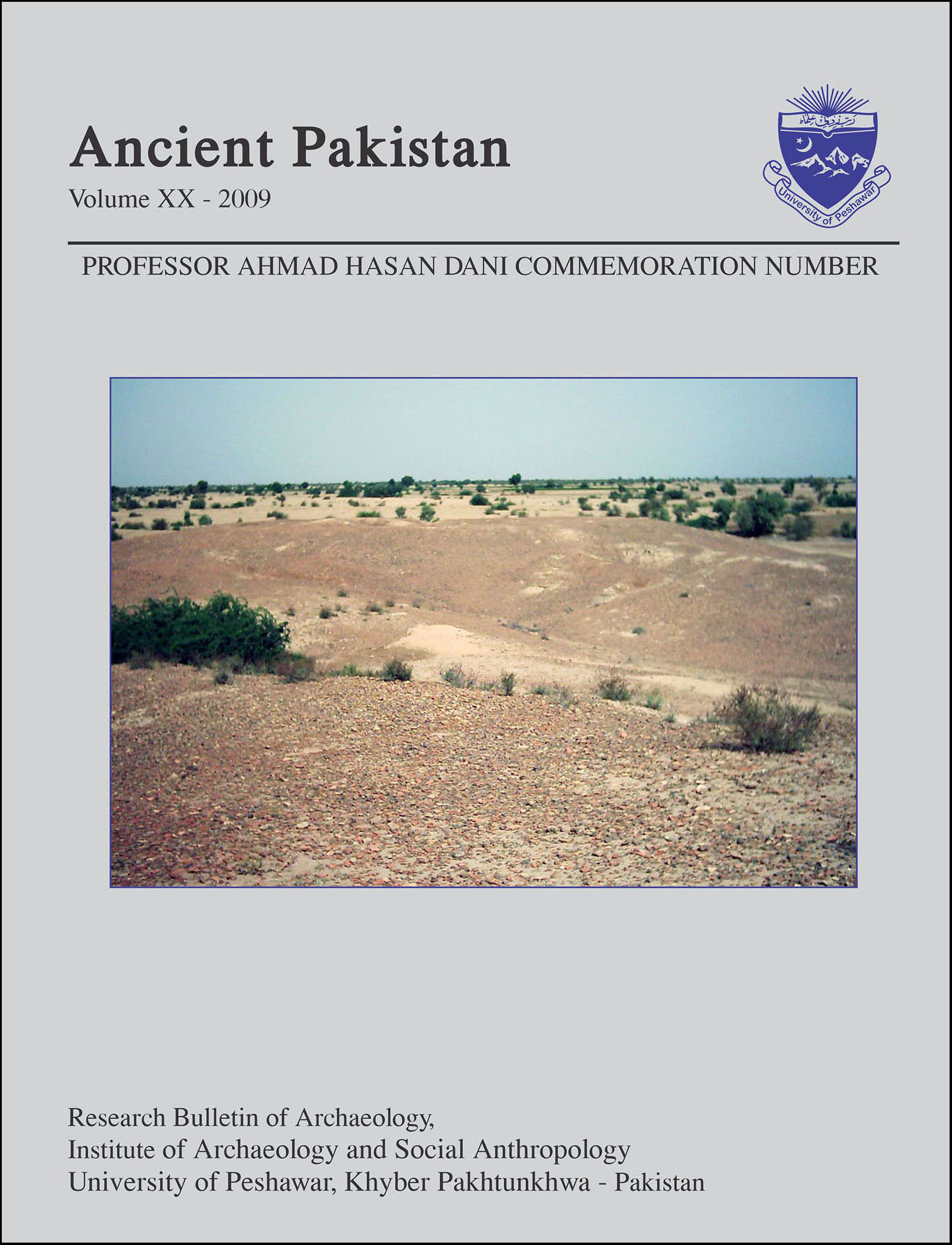 					View Vol. 20 (2009): Ancient Pakistan
				