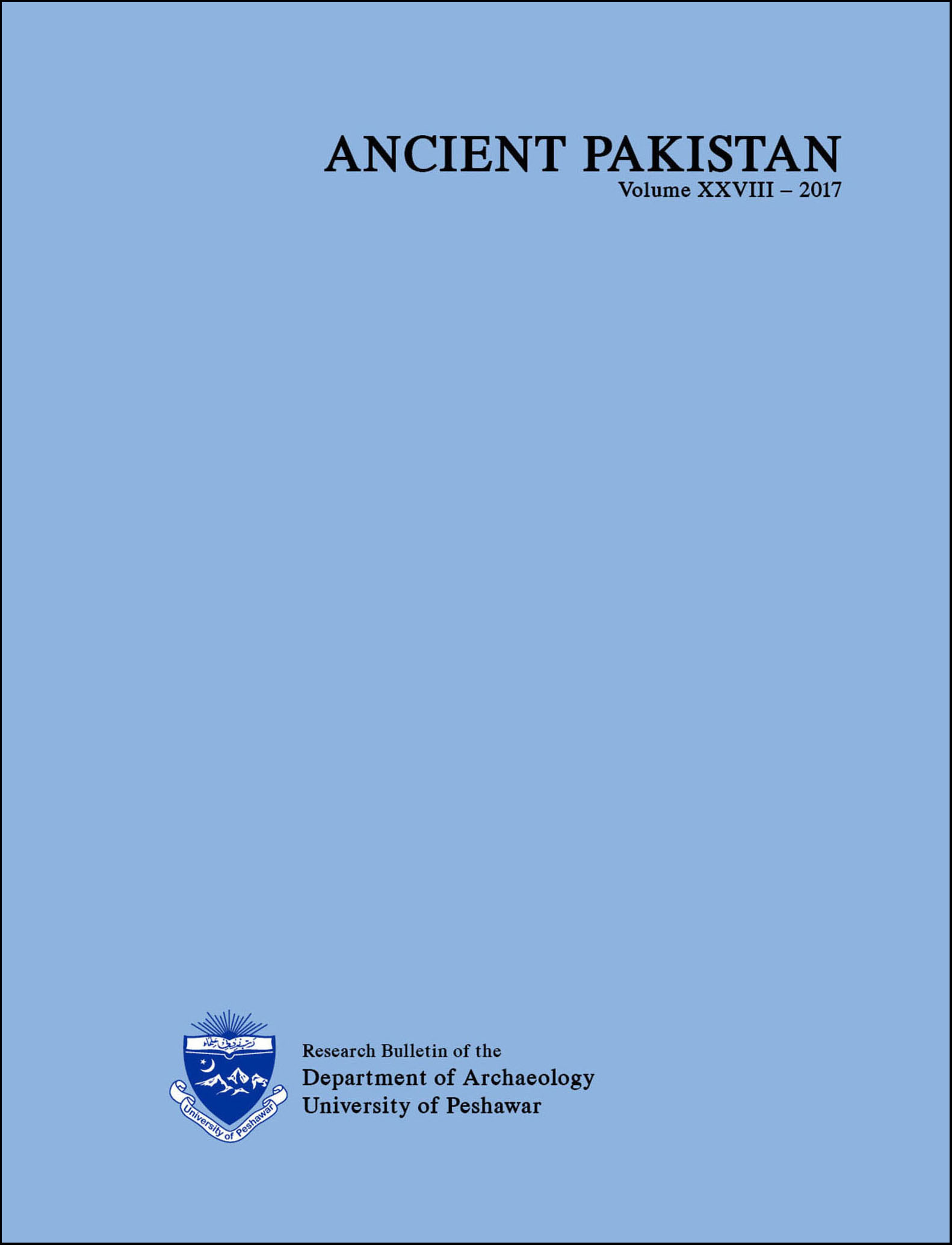 					View Vol. 28 (2017): Ancient Pakistan
				